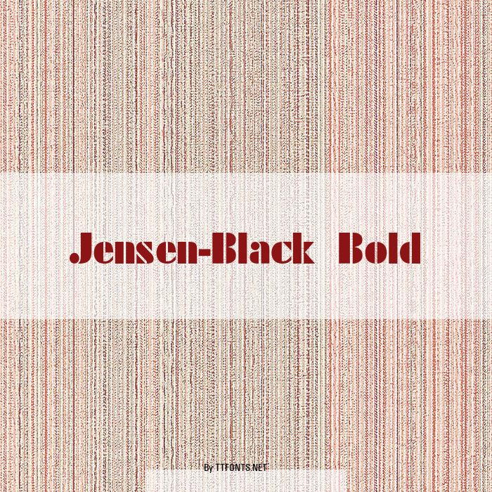 Jensen-Black Bold example